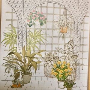 Vintage Botanical Wall Art Print - Yellow & Green Plant Illustration